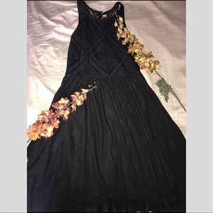 black fancy maxi dress
